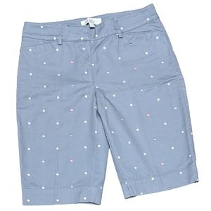 Talbots Women's Light Blue Polka Dot Bermudas